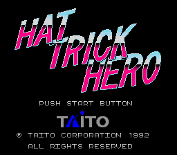 Hat Trick Hero Title Screen